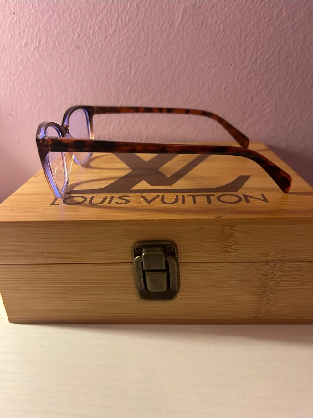 Brown to Clear Ombre Cat-Eye Glasses